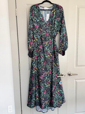 NWT Baacal The Maxey Wrap Dress - Wildflowers Size 14-16